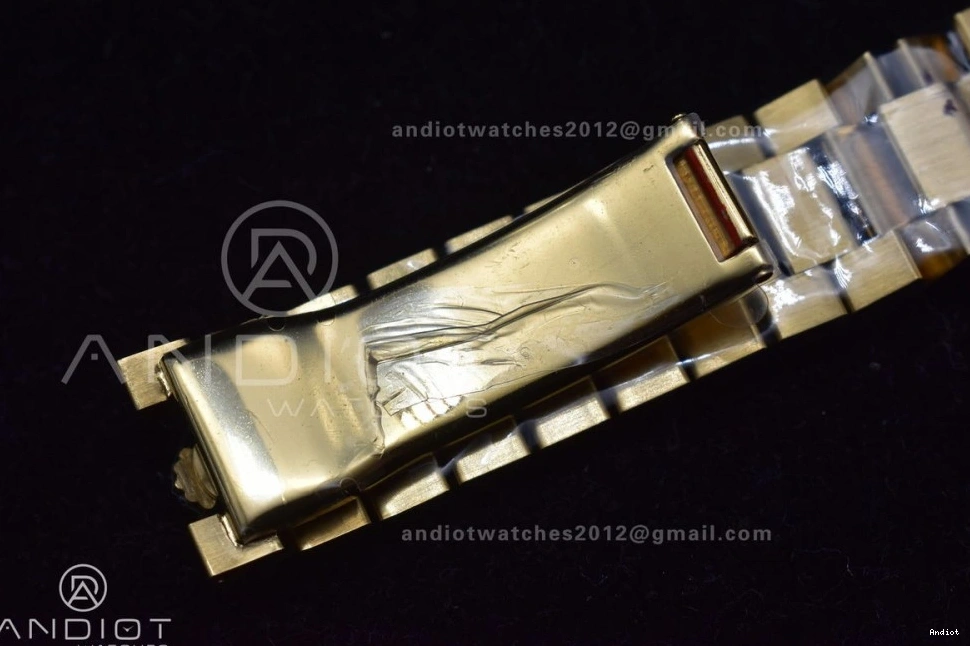 DayDate President 904L Dial JDF Gain 40 YG YG V2 Weight on Bracelet Steel A2836 Stick Markers 0423